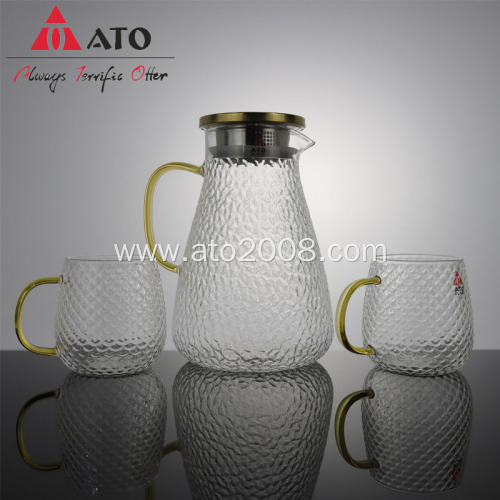 Glass Water Kettle Container Storage Glass Water Pitcher